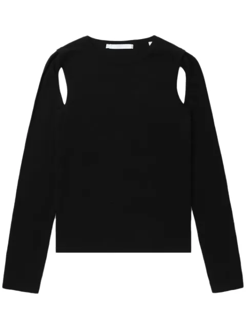 Helmut Lang cut-out fine-knit jumper Black O02HW703