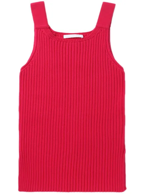 Helmut Lang side-slit ribbed-knit tank top Pink O01HW711