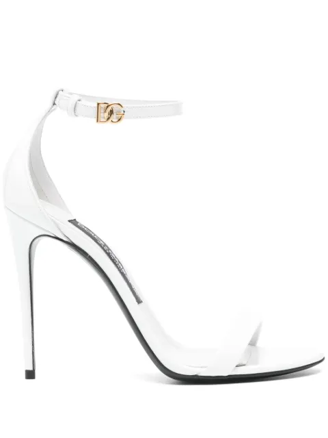 Dolce & Gabbana 100mm leather sandals White CR1717A1471