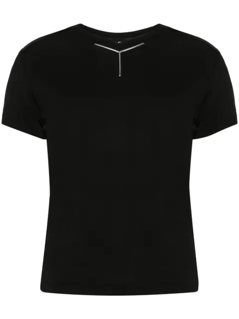 Y/Project logo-appliqué T-shirt Black 104TO004