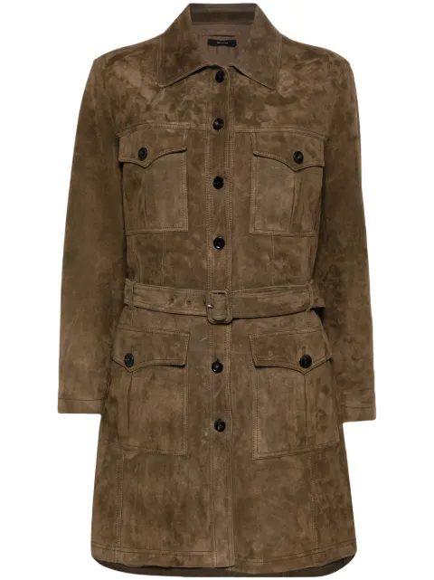 TOM FORD suede leather coat Brown CSL738LEX311