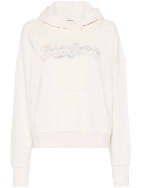 Zadig&Voltaire Mia logo-print cotton hoodie Pink JWSS00572