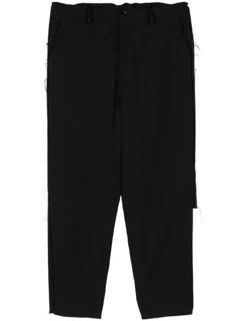Y's raw-cut tapered trousers Black YSP11100