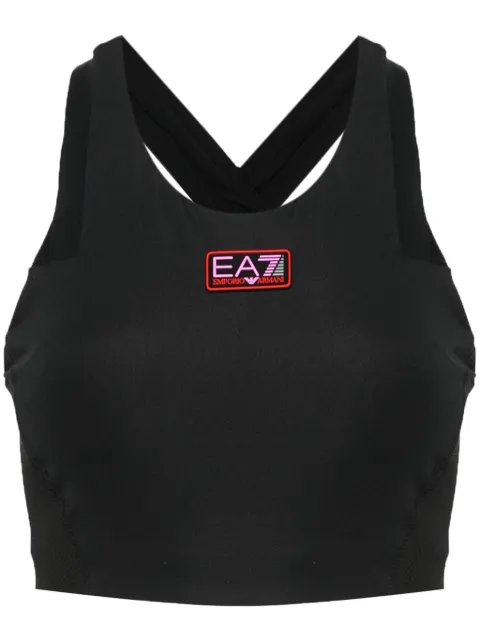 Ea7 Emporio Armani logo-detail sports bra Black 3DTH57TJTCZ