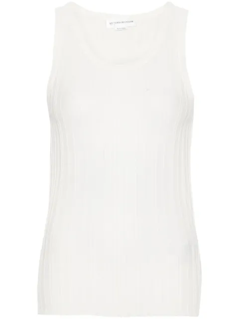 Victoria Beckham striped fine-knit tank top White 1224KTP005489A