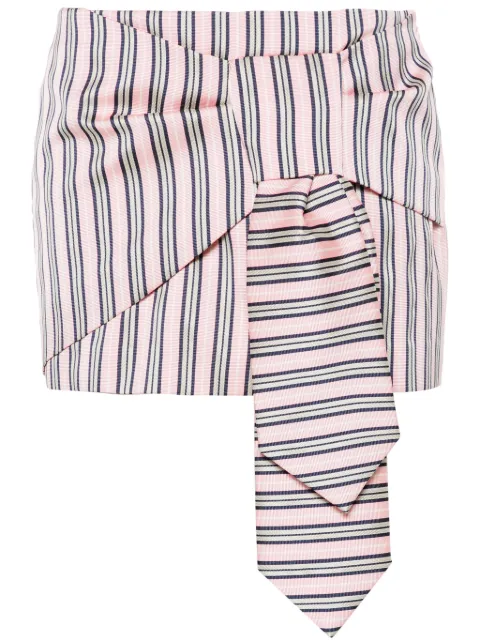 DSQUARED2 tie-knot striped mini skirt Pink S72MA0994D35019