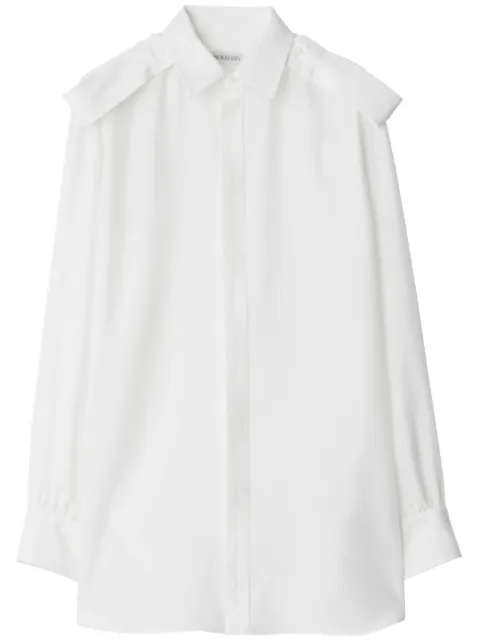 Burberry long-sleeve silk shirt White 8087449