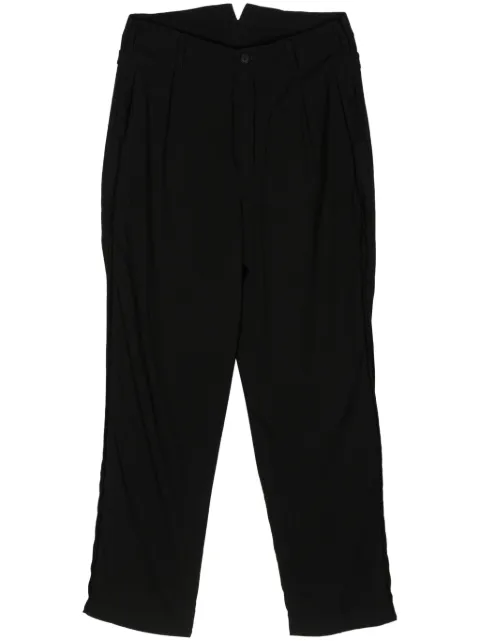 Y's pleat-detail straight-leg trousers Black MSP12217