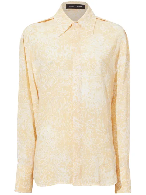 Proenza Schouler Norman abstract-pattern shirt Yellow R2434005BYP137970