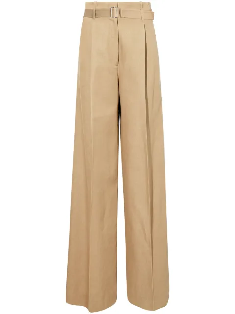 Proenza Schouler Dana wide-leg cotton-linen trousers Neutrals R2436009AC141242