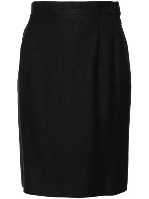 Saint Laurent Pre-Owned 1990s A-line miniskirt Black SAI250BT