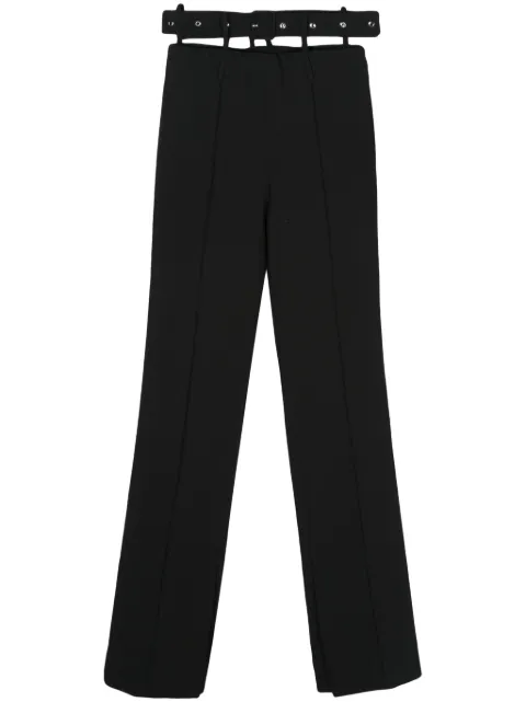 Rokh belt-detail straight trousers Black R24SF101WM
