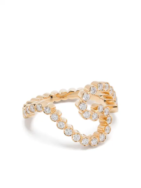 Sophie Bille Brahe Gaia Ensemble diamond ring Gold RI24PET22WH50