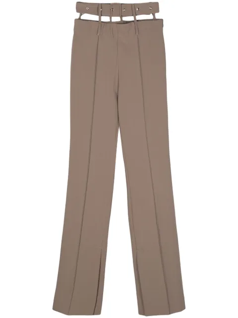 Rokh belt-detail straight trousers Brown R24SF101WM