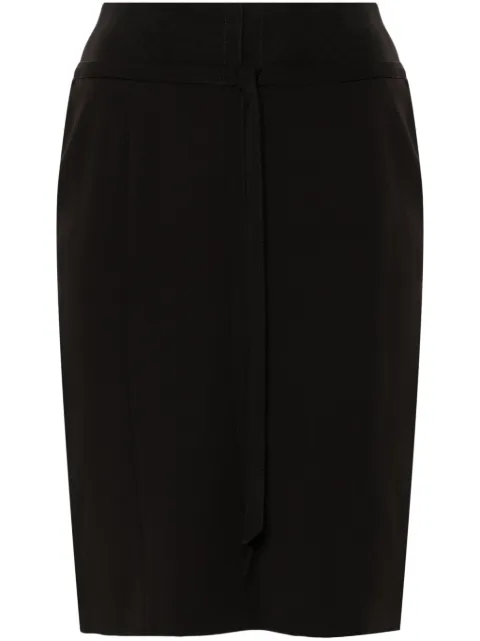 Christian Dior Pre-Owned 1990s bow-detail skirt Brown HOLADIO446