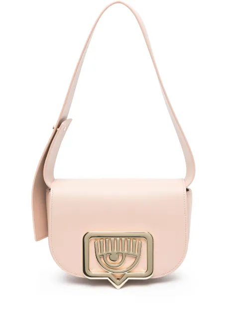 Chiara Ferragni Eyelike-plaque shoulder bag Pink 76SB4BB9ZS517