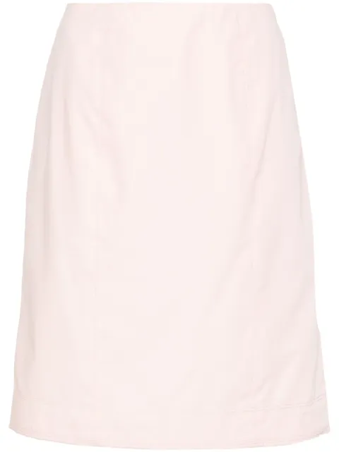 CHANEL Pre-Owned 1990s slub-texture midi skirt Pink CHA450BH