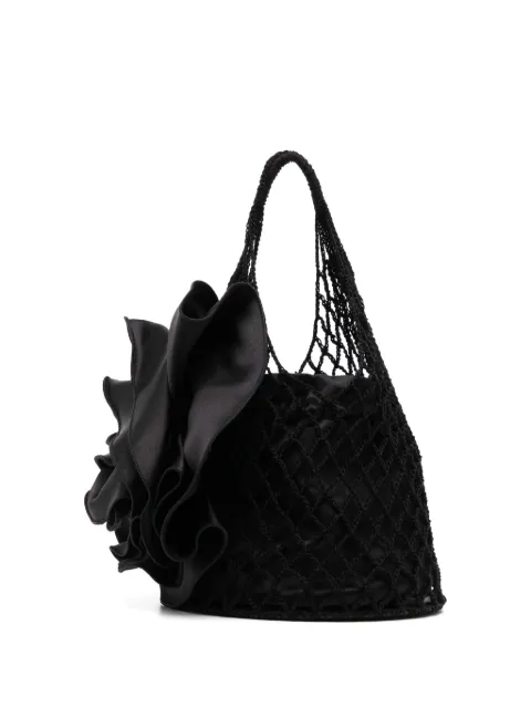 Magda Butrym Devana floral-appliqué mini bag Black 6064240000026