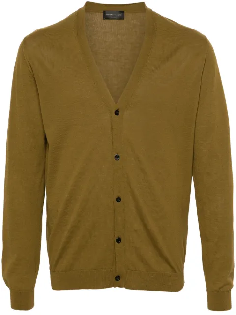Roberto Collina button-up fine-knit cardigan Green RT10010