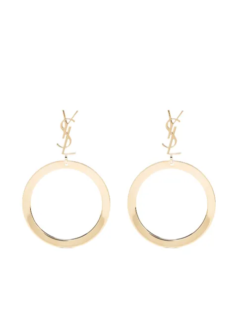 Saint Laurent Cassandre logo hoop earrings Gold 784142Y1500