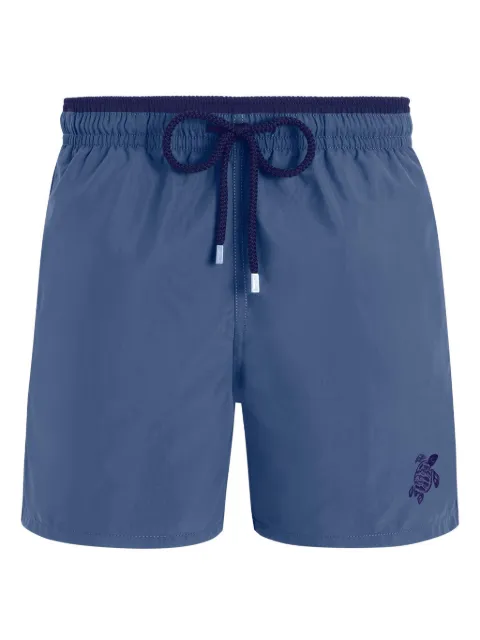 Vilebrequin logo-embroidered swim shorts Blue MOKU3A01