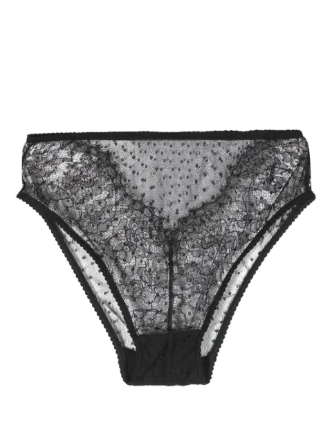 Dolce & Gabbana point d'esprit sheer briefs Black O2F61TONO73