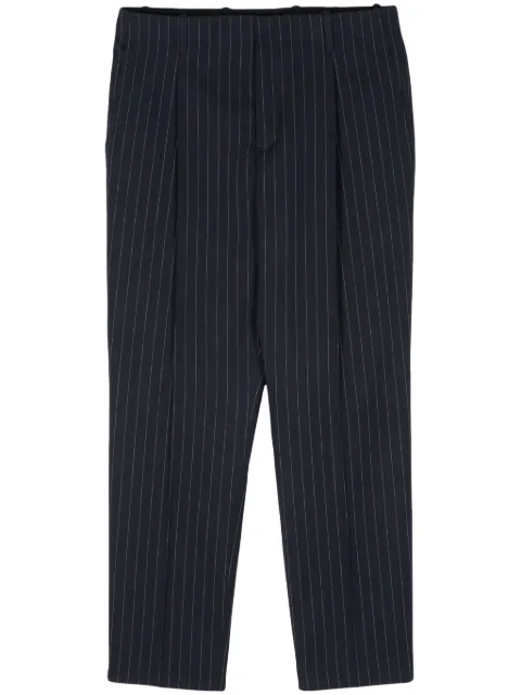 Maison Kitsuné pinstriped tapered trousers Blue MM01105WT2013