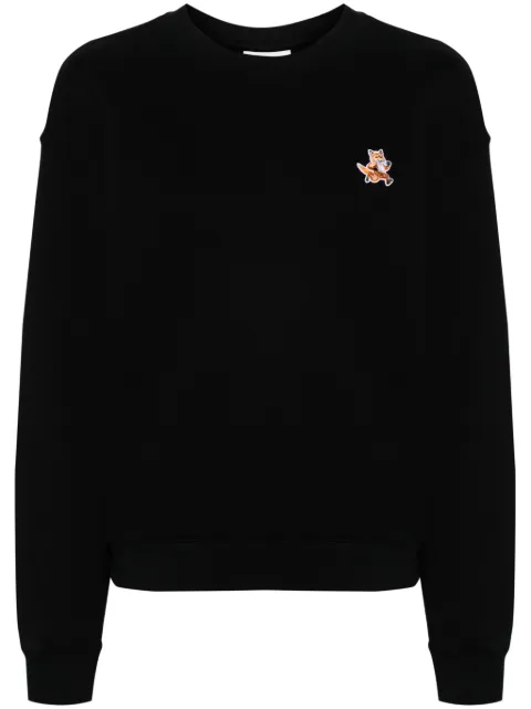 Maison Kitsuné Fox-appliqué sweatshirt Black MW00309KM0307