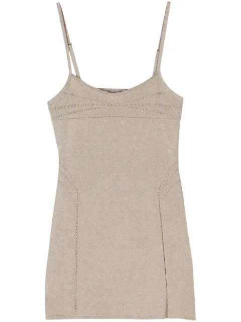 Jacquemus La Robe Fiesta glitter minidress Gold 233KN3492344270