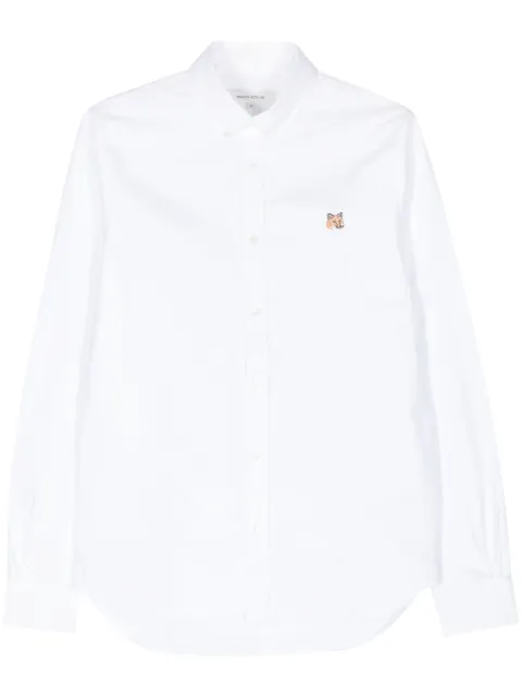 Maison Kitsuné Fox Head-embroidered shirt White MM00413WC2010