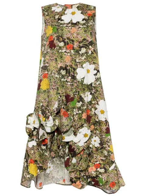 JNBY floral-print cotton midi dress Neutrals 5O4G14000