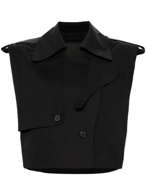 JNBY trench-style cotton vest Black 5O4511790