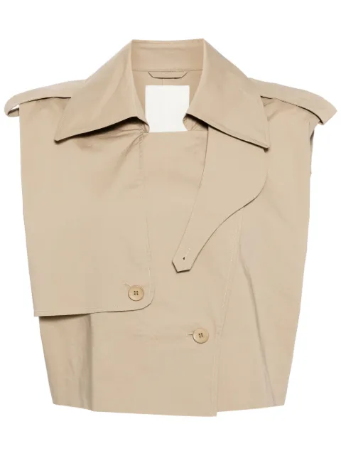 JNBY double-breasted trench vest Brown 5O4511790