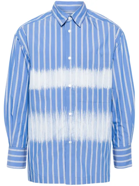 CROQUIS stripe-pattern cotton-blend shirt Blue 9O2211280