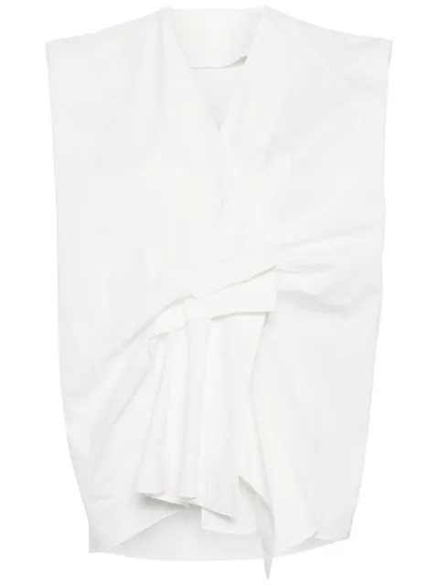 JNBY pleated sleeveless blouse White 5O4213740