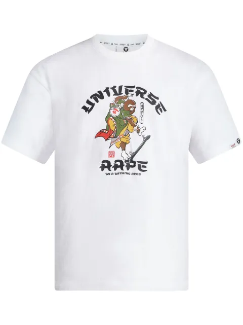 AAPE BY *A BATHING APE® logo-print T-shirt White AAPTEM1490XXM