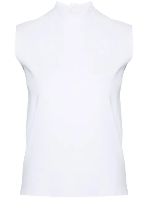 Plan C fine-knit mock-neck top White TPCMF05A00FV002