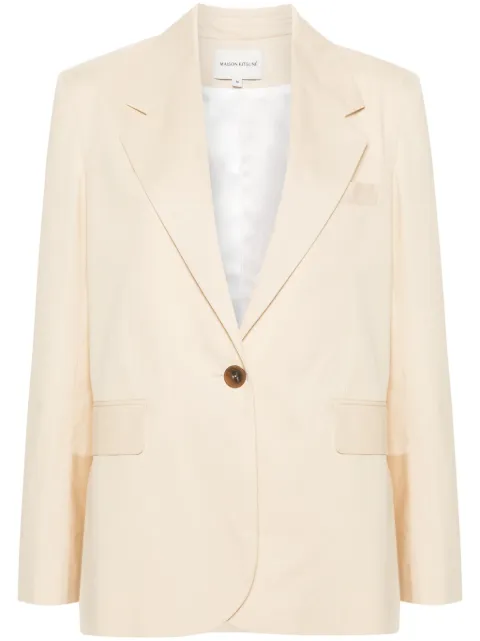 Maison Kitsuné tailored cotton blazer Neutrals MW02108WW0102