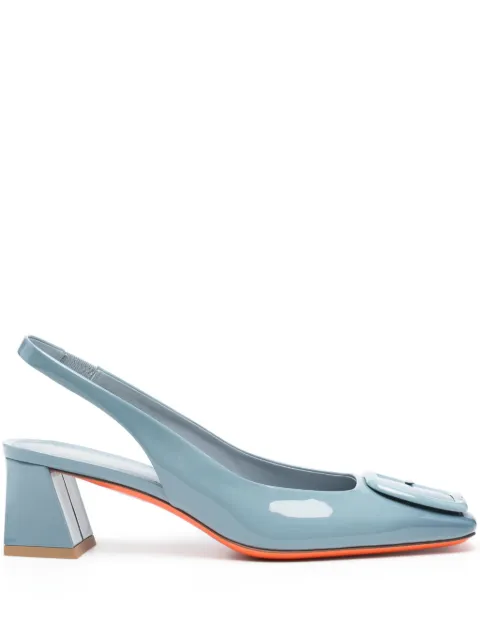 Santoni patent-leather pumps Blue WDMN70342HA2TVA