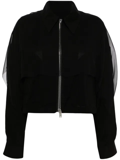 Undercover logo-patch layered jacket Black UC1D12062