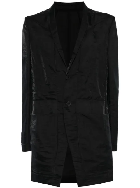 Rick Owens silk-blend single-breasted blazer Black RU01D3723SN