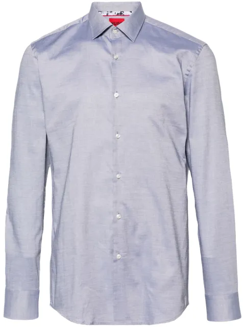 HUGO Koey classic-collar cotton shirt Grey 50513916