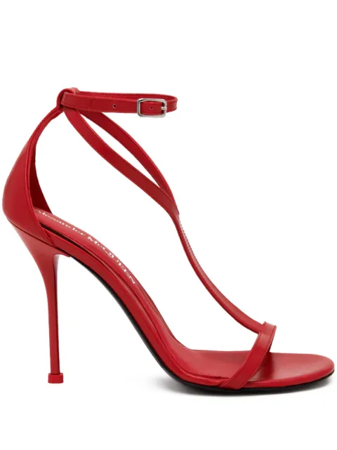 Alexander McQueen 90mm Harness sandals Red 790111WIFD1