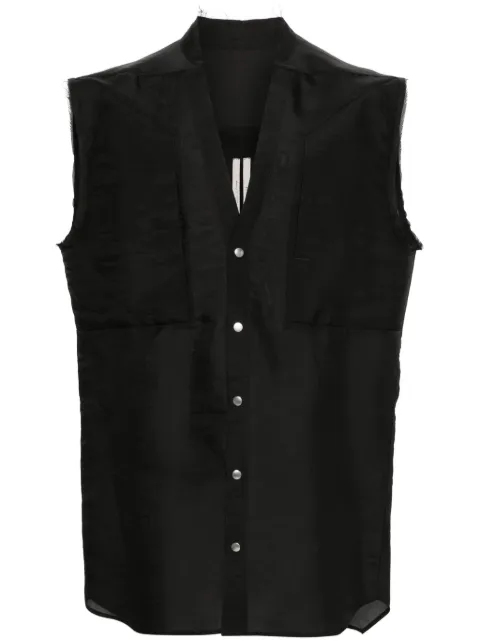 Rick Owens raw cut-detailing vest Black RU01D3744SN
