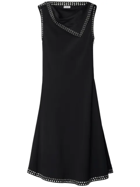 Burberry eyelet-trim satin dress Black 8088875