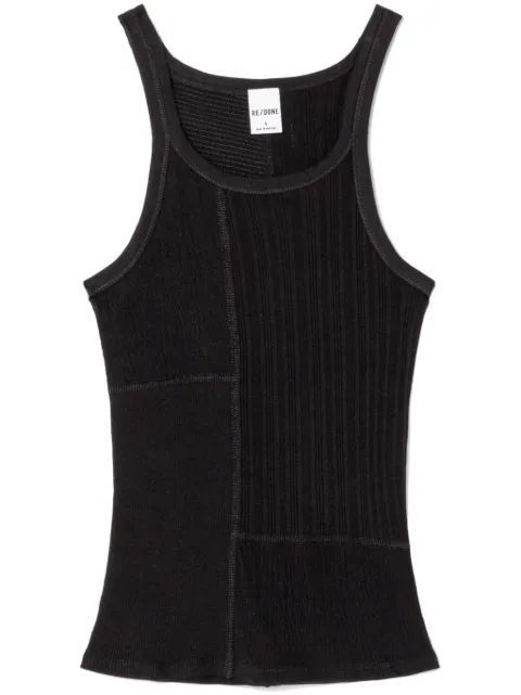 RE/DONE panelled cotton tank top Black 54002WPWRBTK