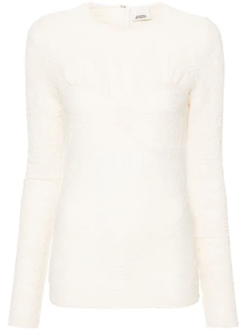 ISABEL MARANT Floride jacquard top Neutrals HT0344FAB1K03I