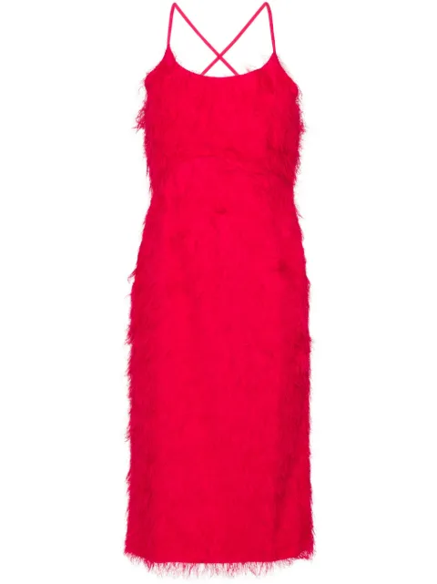 TWINSET frayed midi dress Pink 241TP2430