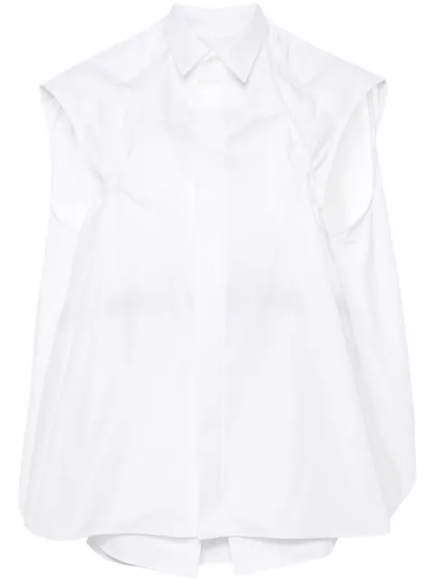 sacai layered-design sleeveless blouse White 2407253