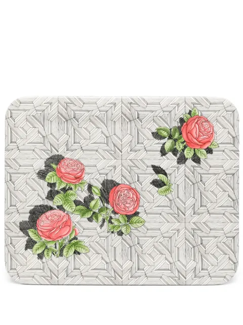 Fornasetti Musciarabia tray (50cm x 60cm) White C24Y044